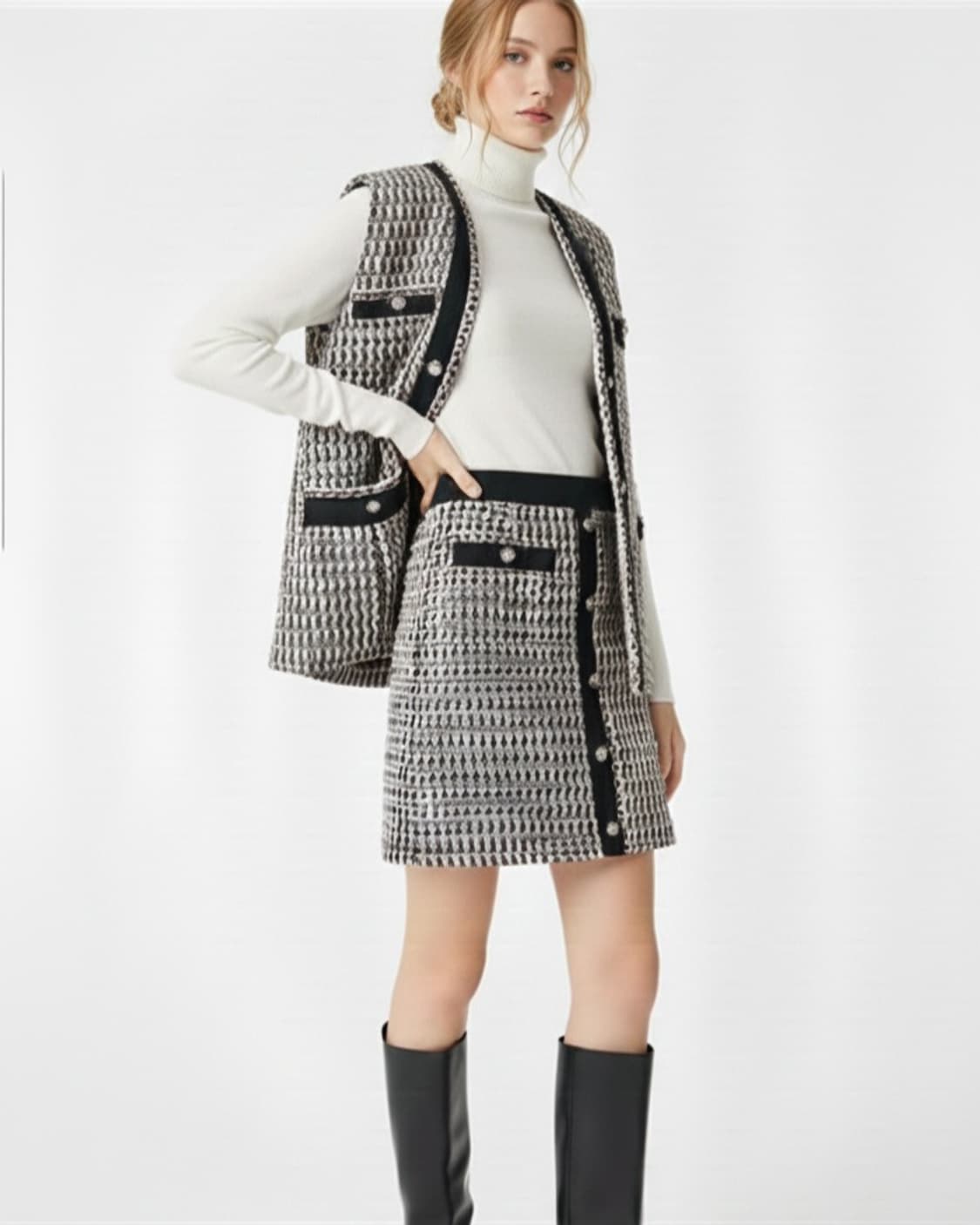 [새상품]maje 마쥬 루렉스 트위드 베스트 55사이즈 상품이미지2