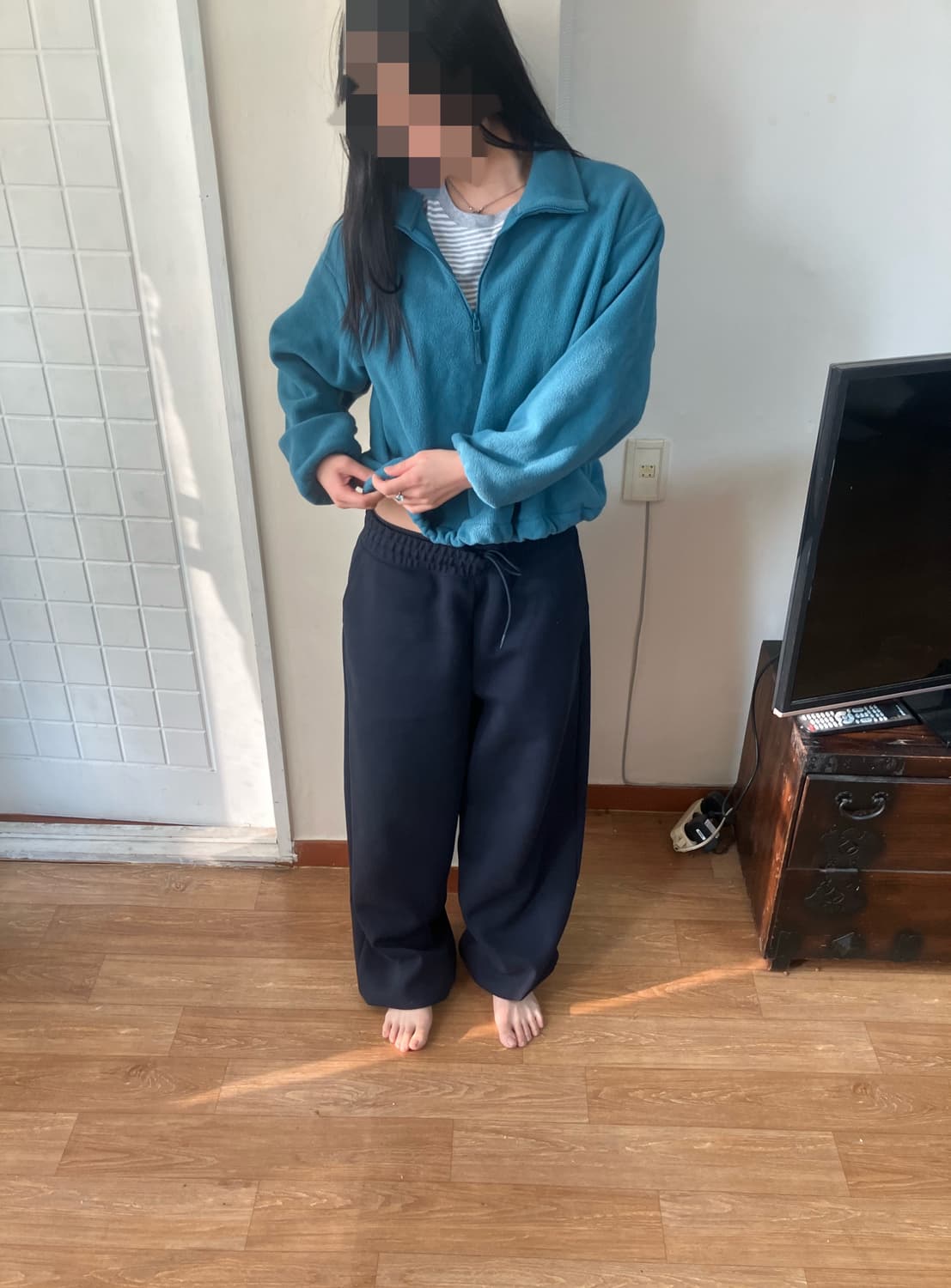 유니클로 반집업 후리스 M 상품이미지3