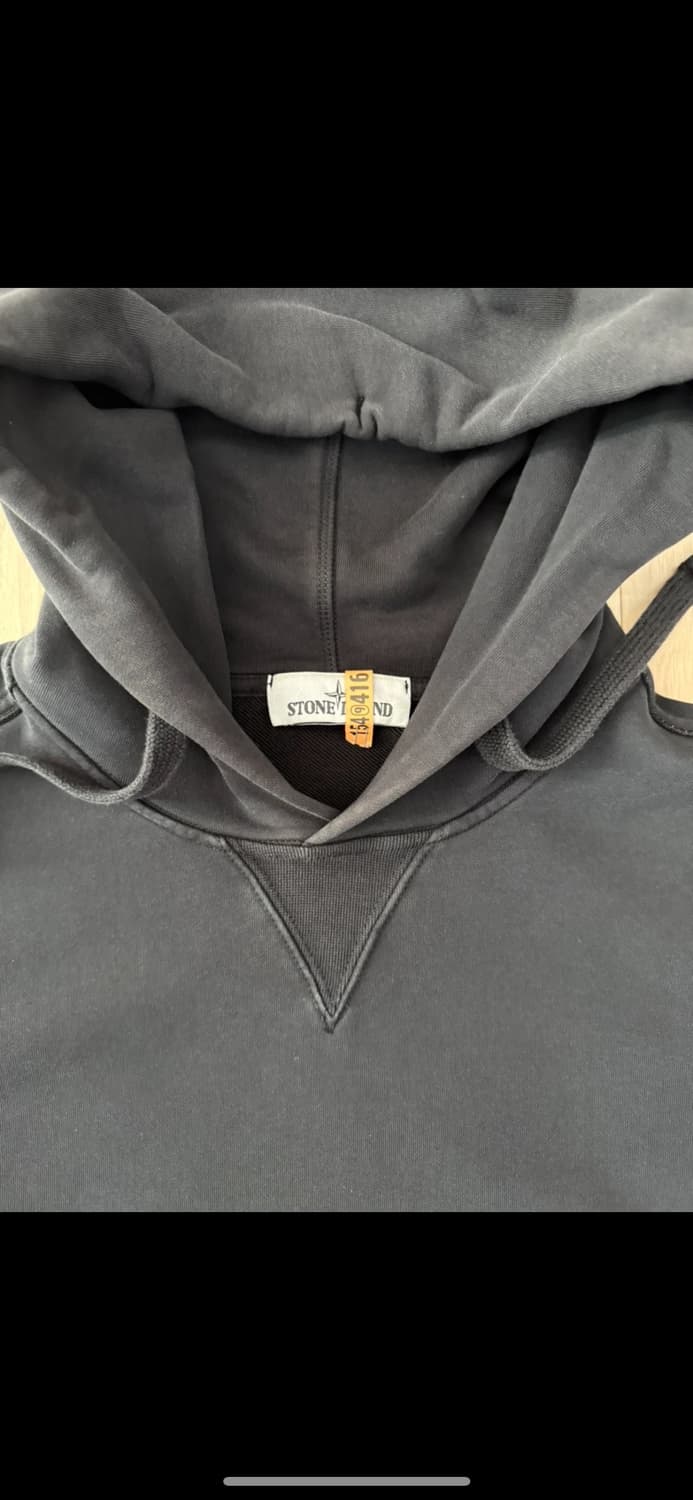 정품 스톤아일랜드 블랙 후드티 M 상품이미지2