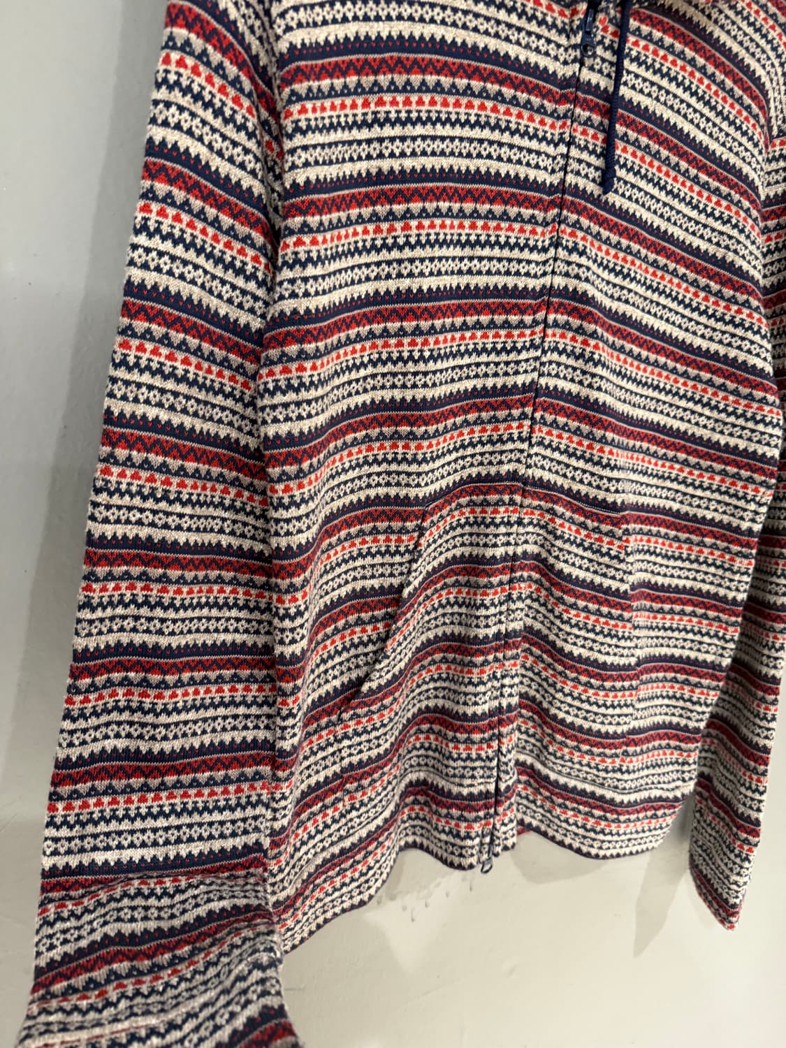 pattern detail hood zip-up 상품이미지5