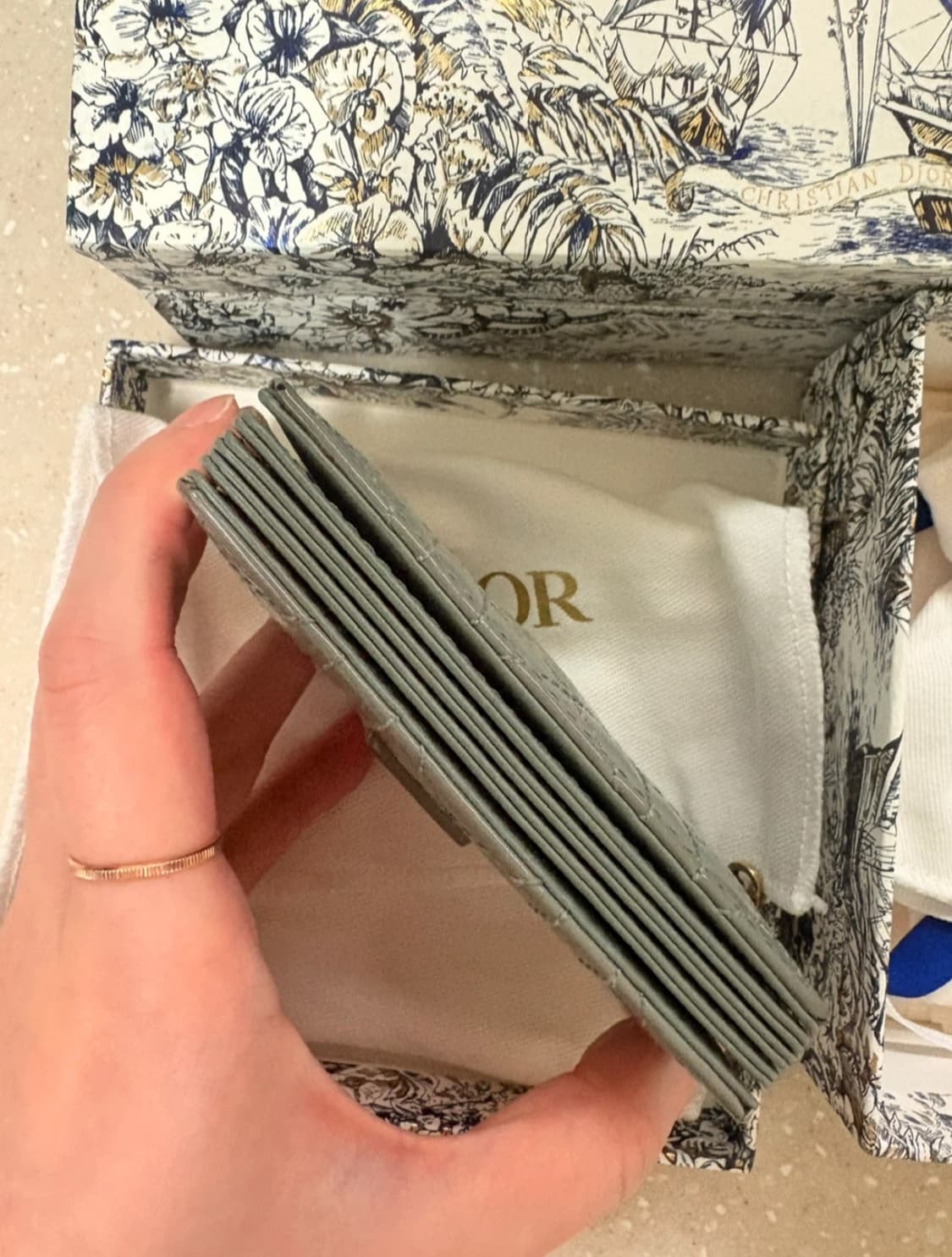 (정품/백판풀구성) 디올 아코디언 카드지갑 상품이미지3