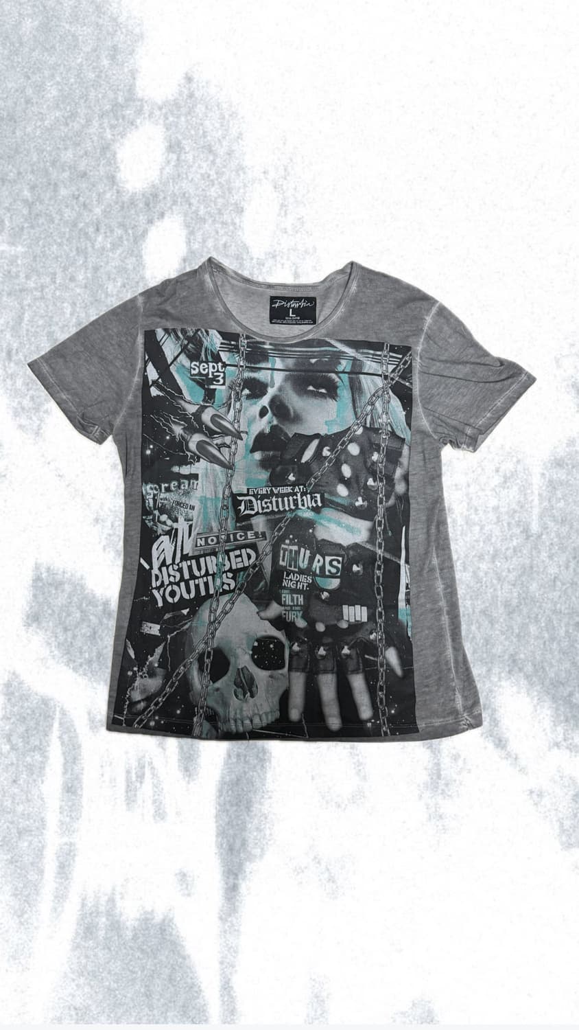 Disturbia punk pigment-dyed tee 상품이미지1