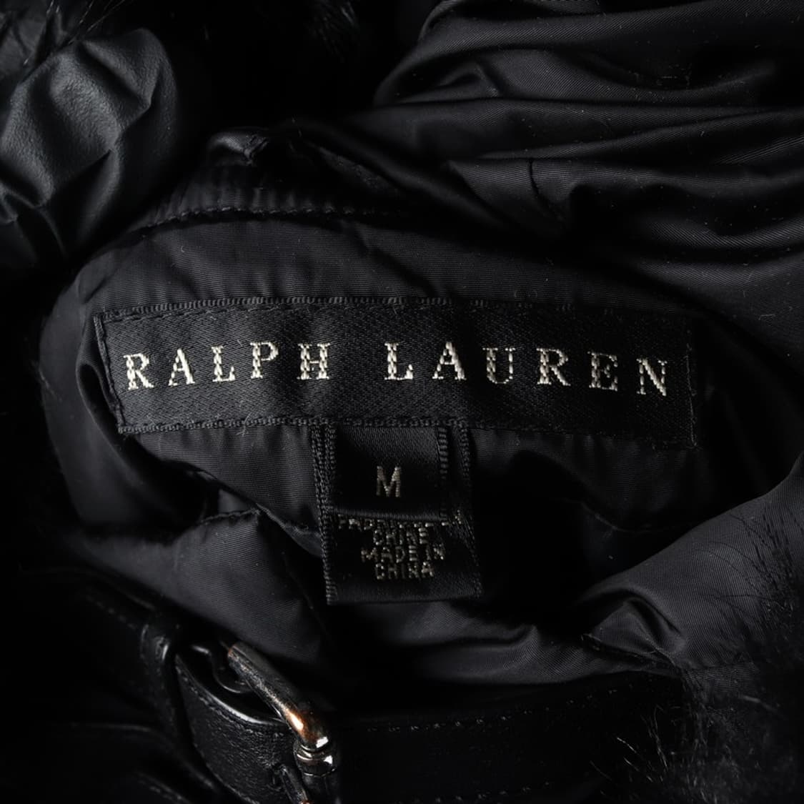 랄프로렌 여성 퍼 후드 덕다운 패딩 점퍼 블랙 M 상품이미지5