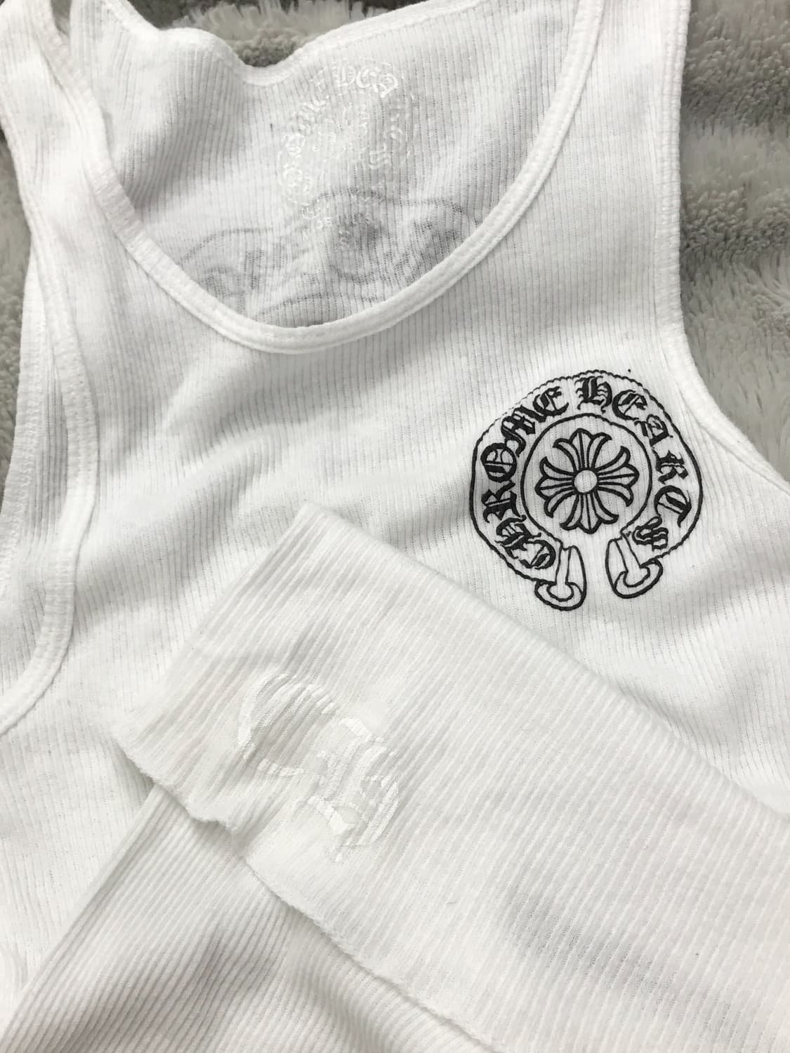< Chrome Hearts Horseshoe Tank Top White 상품이미지10