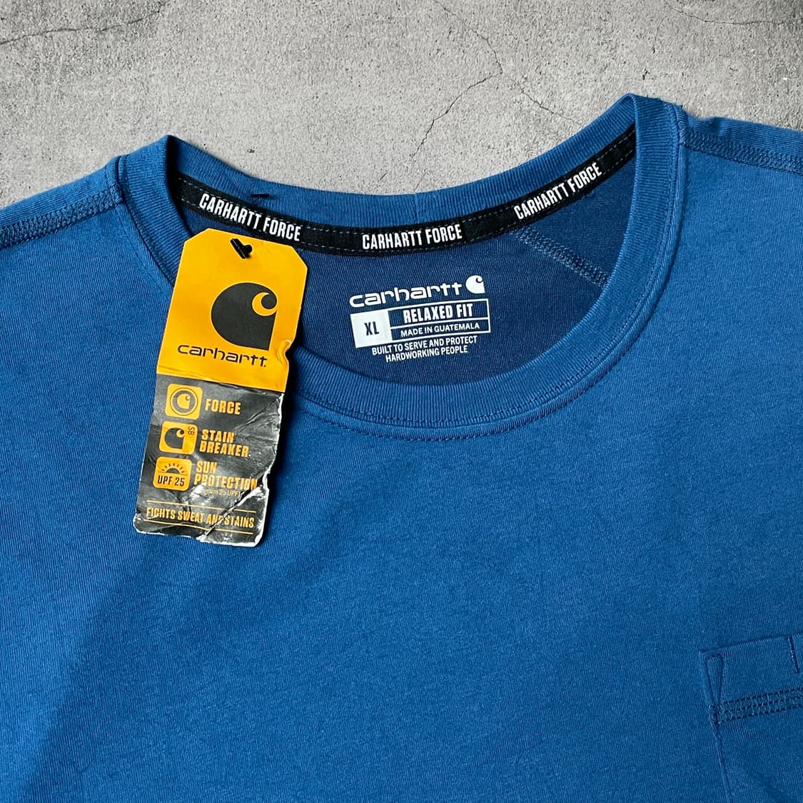 CARHARTT 데드스탁 칼하트 블루 포켓 반팔 티셔츠 A01079 상품이미지2