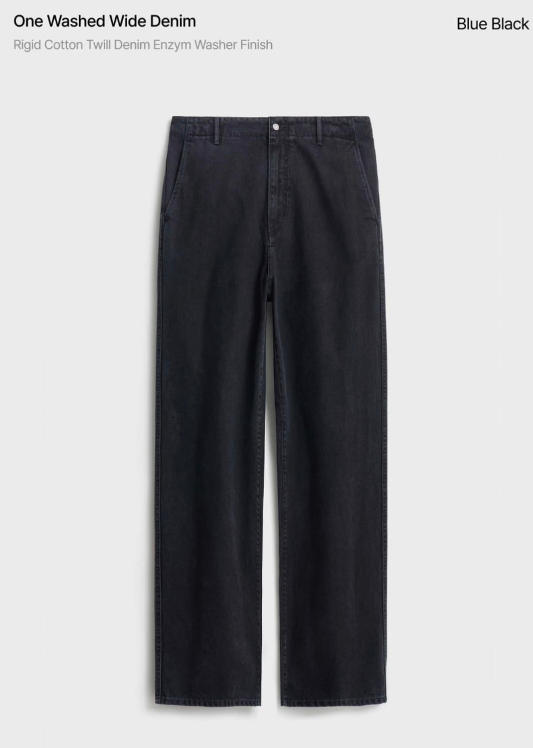 One Washed Wide Denim (New) - Blue Black 상품이미지2