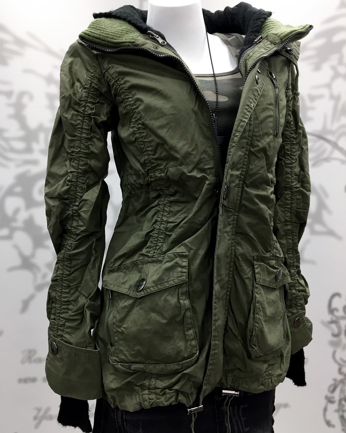 00's Shirring Utility Hood Jacket 상품이미지6