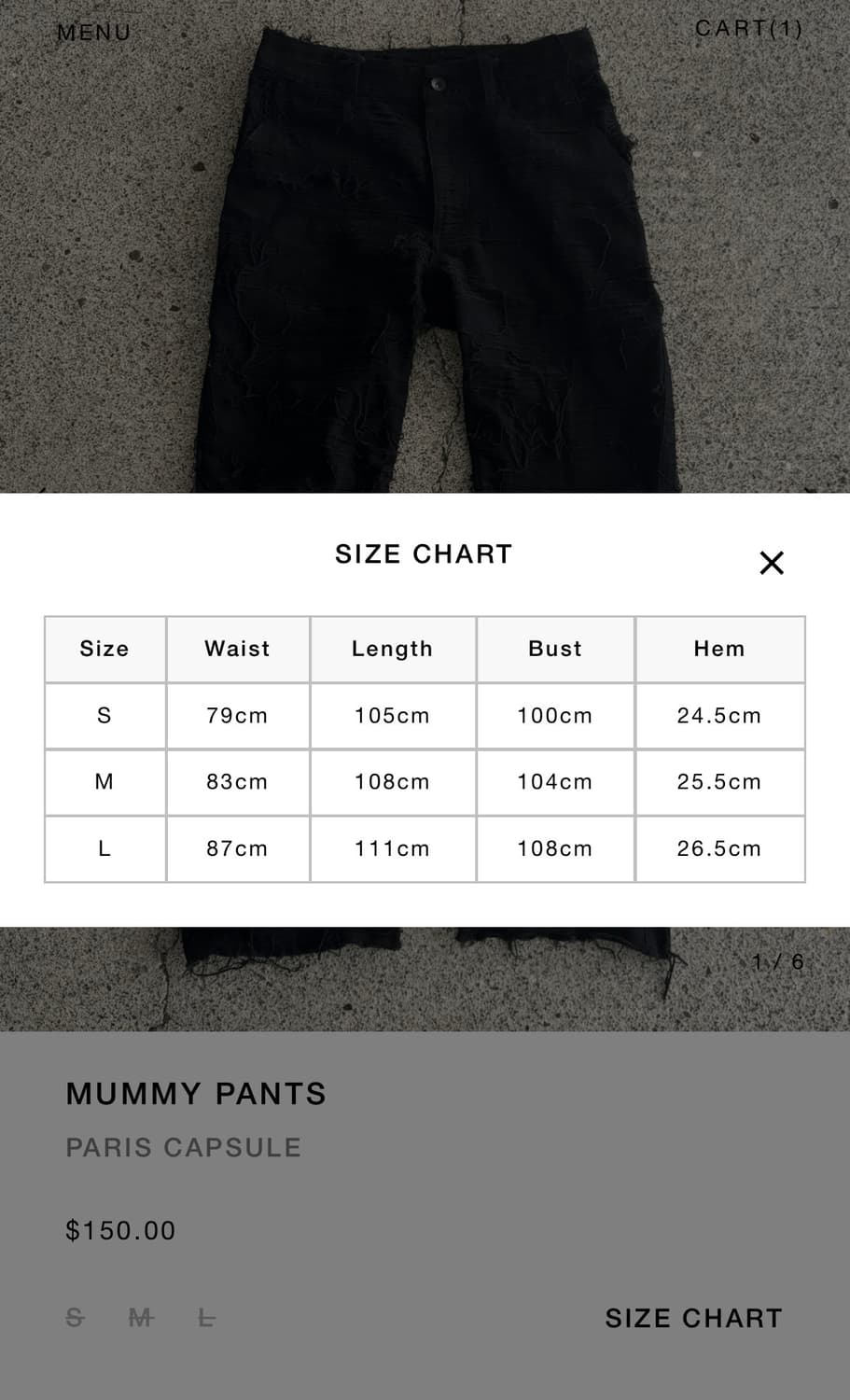 MUMMY PANTS/Paris Capsule/M 상품이미지7