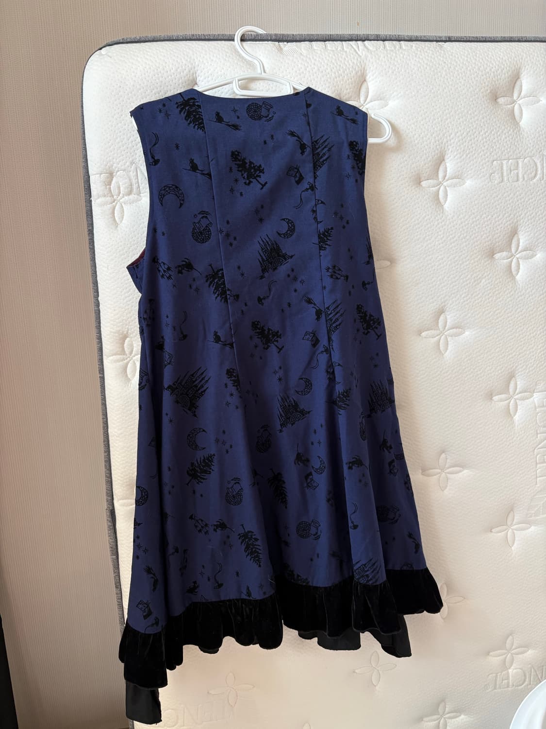 엑시즈팜 벨벳 카라포인트 대장 패턴원피스 상품이미지4