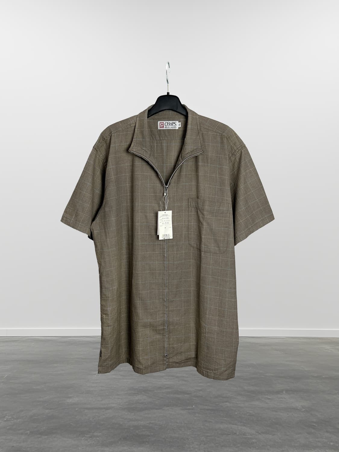 CHAPS RALPH LAUREN 체크 반팔 집업 자켓  상품이미지1