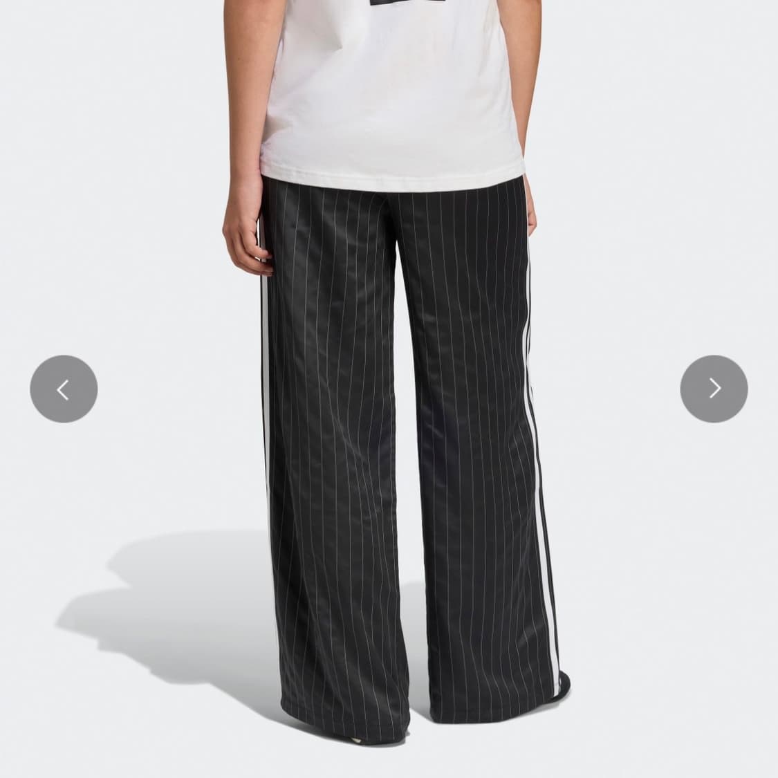 아디다스 핀 스트라이프 새틴 팬츠 (블랙 M) 상품이미지2