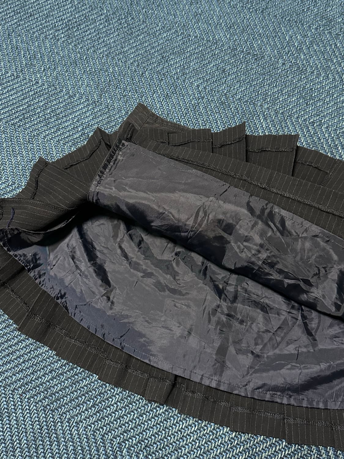 (36 size) 버버리 런던 블루라벨 핀스트라이프 랩 스커트 상품이미지7