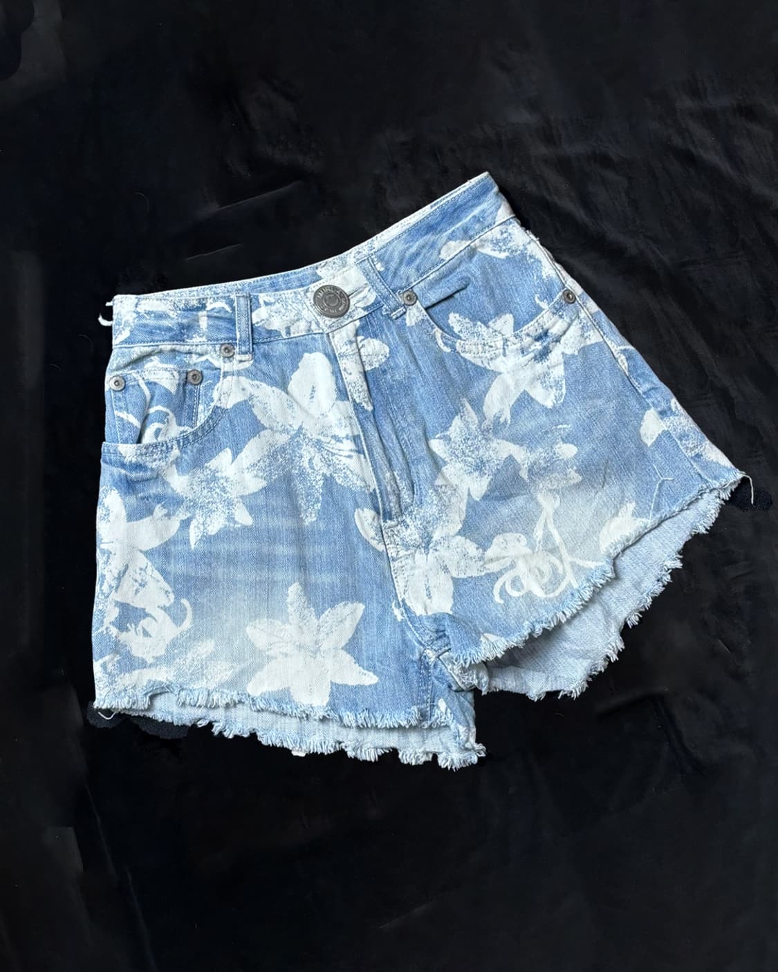일본빈티지 MURUA 플라워 데님쇼츠 상품이미지1