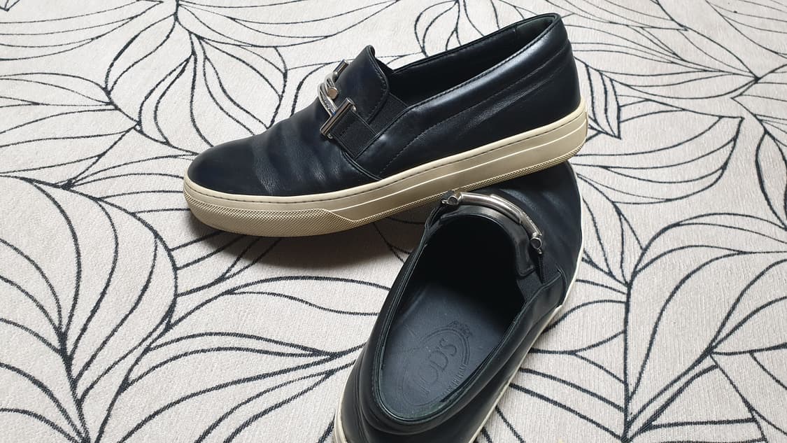 토즈 블랙 더블T 가죽 여성 슬립온 37 235~40 상품이미지4