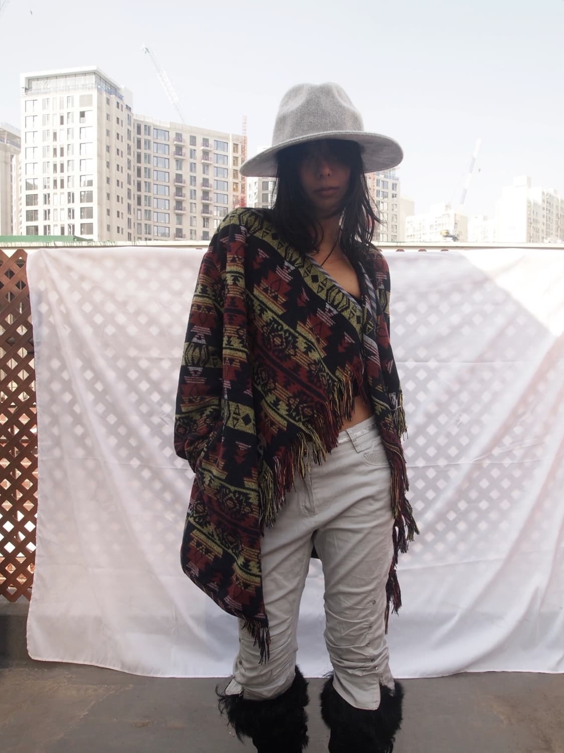 LAP 에스닉 판초 자켓 상품이미지2