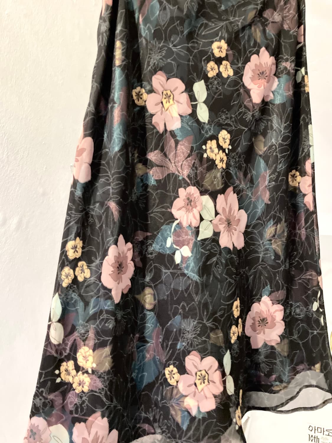 y2k 새틴 미디 플레어 프릴 스커트 상품이미지6