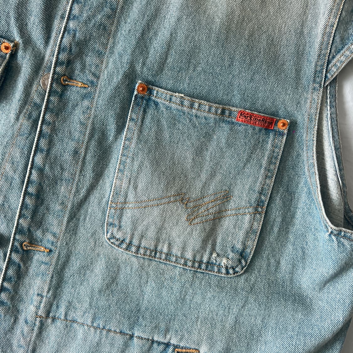 마틴 로즈 데님 질레 블리치드 워시 상품이미지3