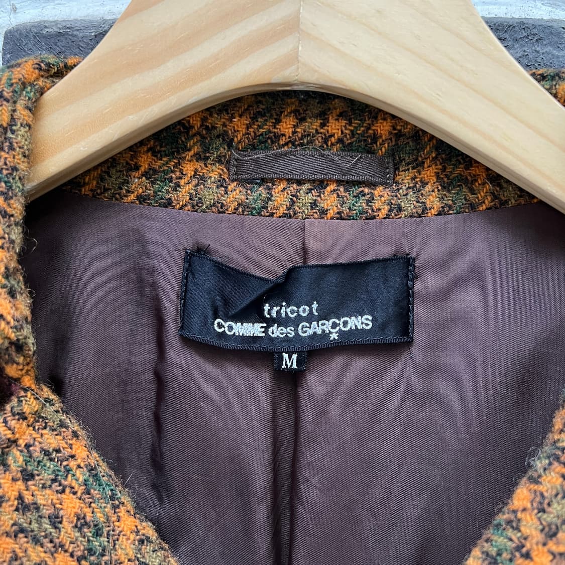 tricot comme des garcons 패치워크 울 코트 상품이미지6