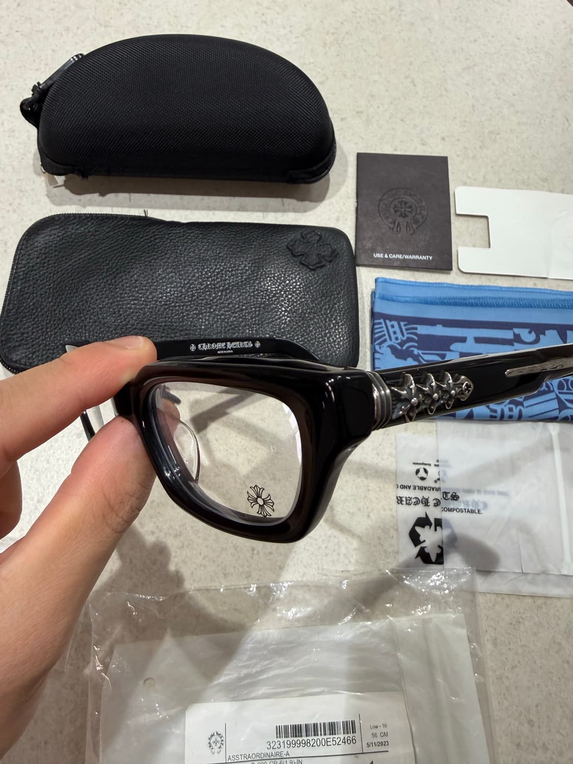 [ONE SIZE] 크롬하츠 아스트라오디네어 BK/SS 뿔테 안경 상품이미지10