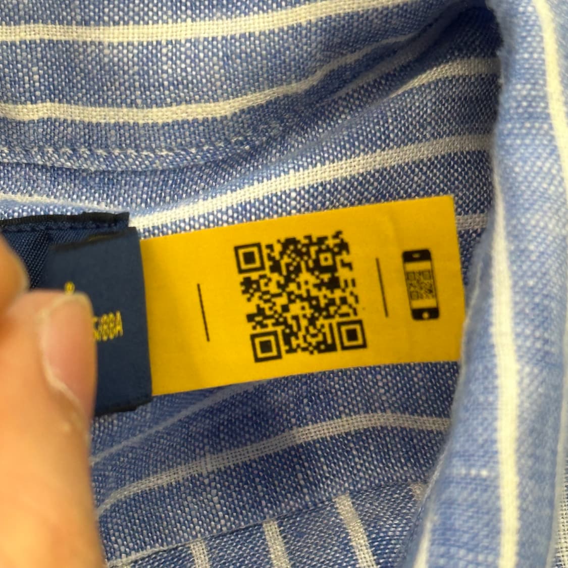 XS 폴로랄프로렌 클래식핏 린넨 스트라이프 셔츠 상품이미지5