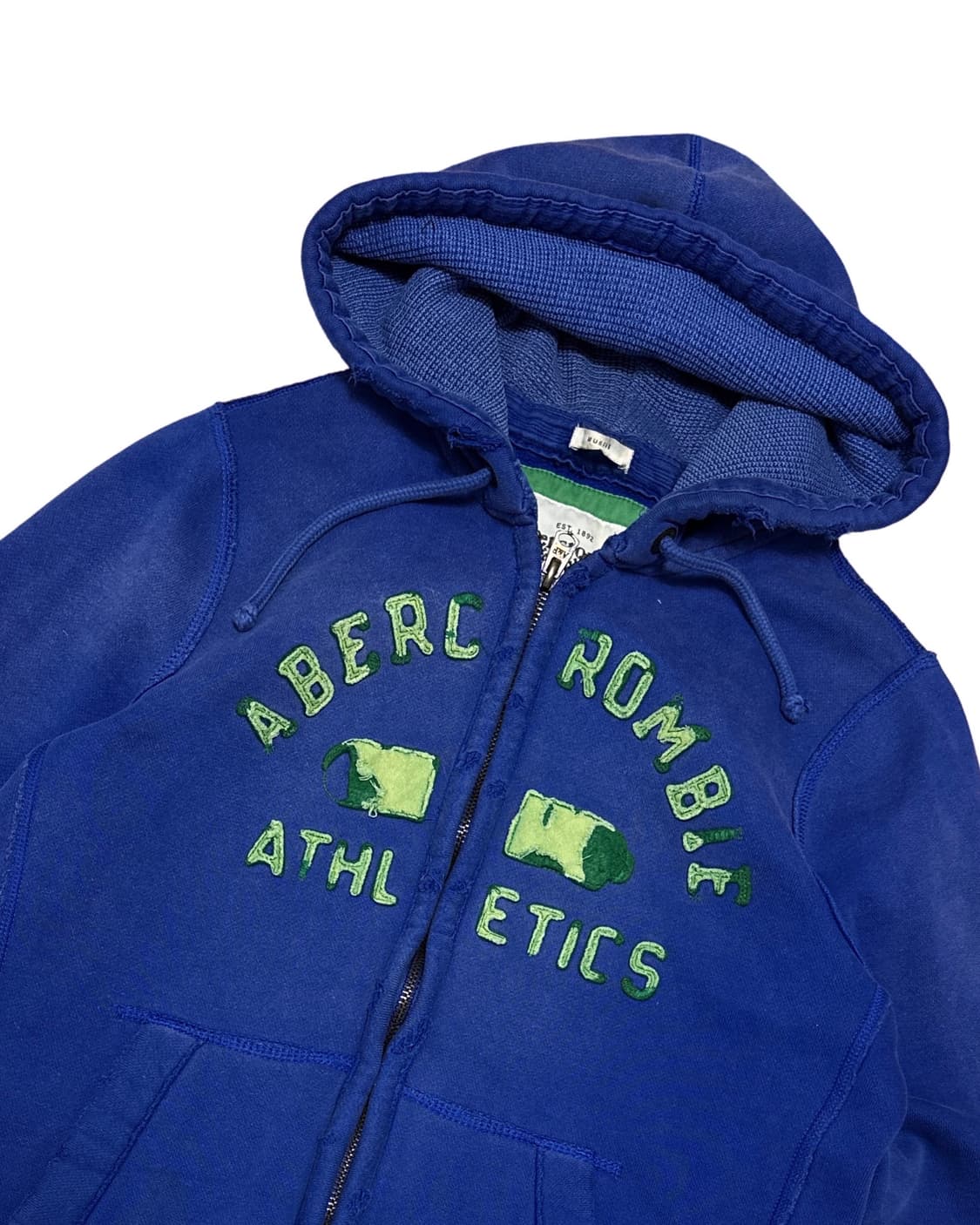 아베크롬비 아치로고 블루 후드집업 상품이미지3