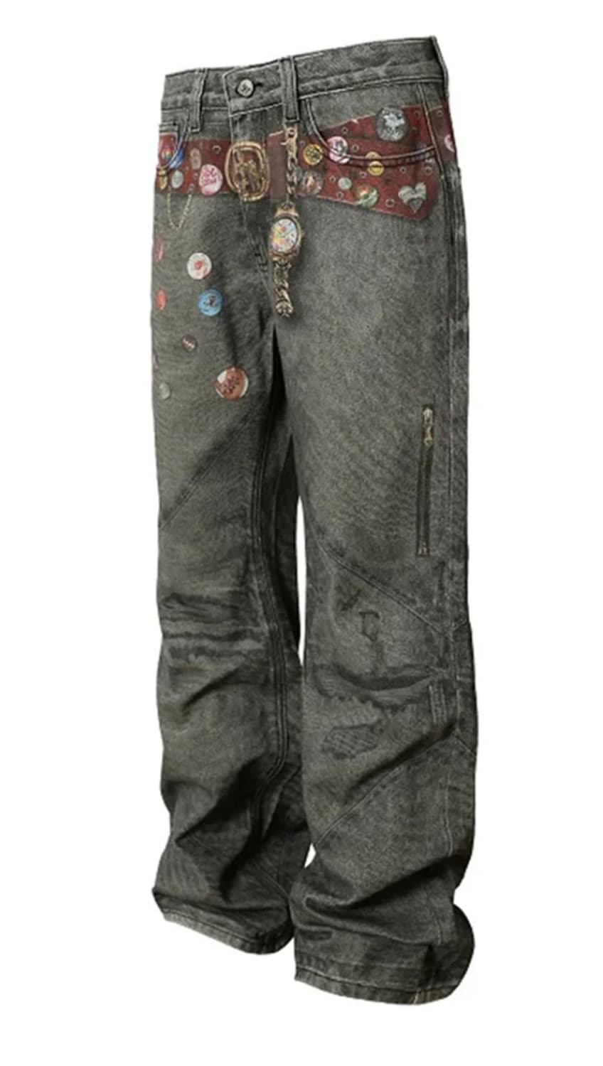 Yadcrew logo 3d 프린팅 데님팬츠 상품이미지3