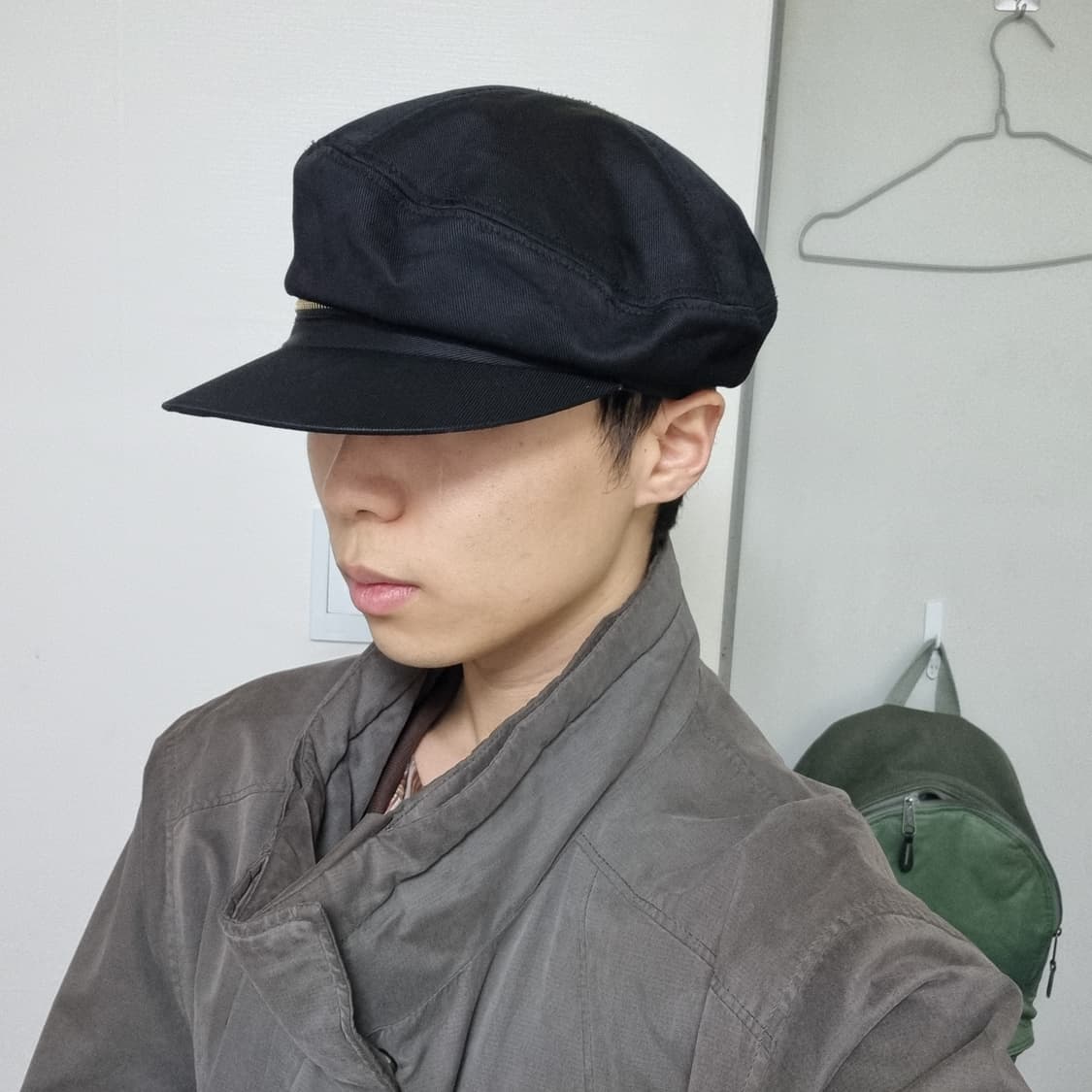 CA4LA 지퍼 캐스킷 뉴스보이캡 블랙 상품이미지9