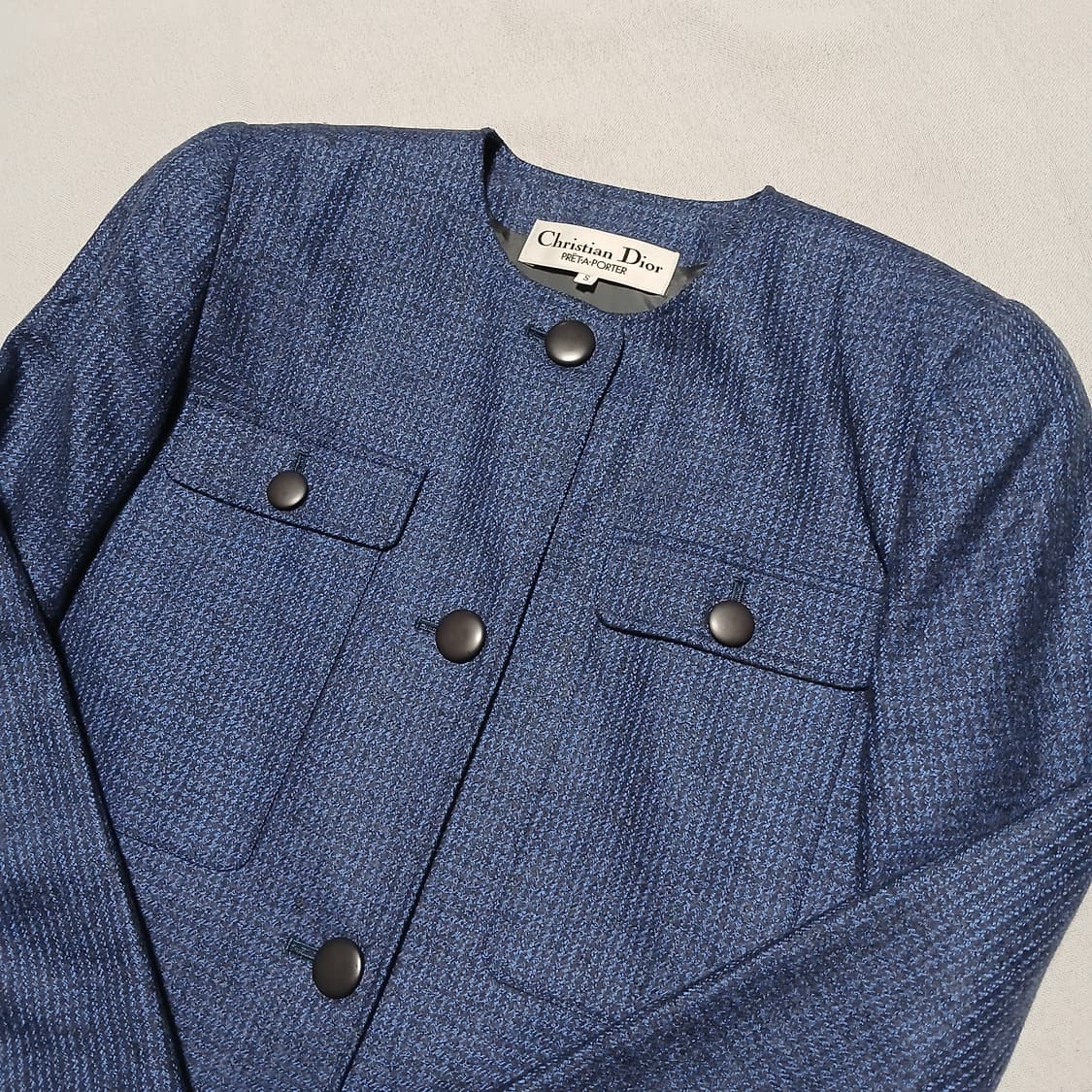 일본판 크리스찬디올 빈티지 트위드스타일 우먼 자켓 춘추 울 레이온 상품이미지2