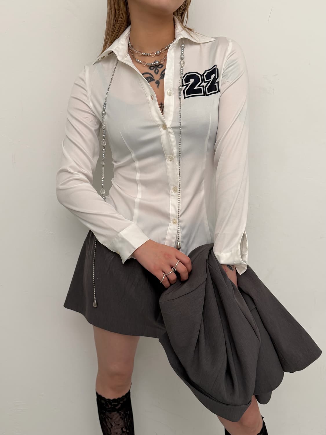 22 프린팅 슬림 셔츠  상품이미지1