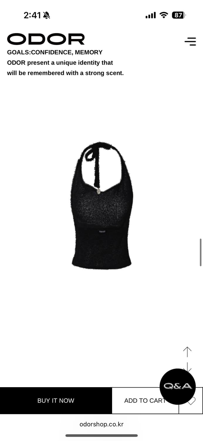 Odor whoosh halter top 홀터나시 블랙 상품이미지3