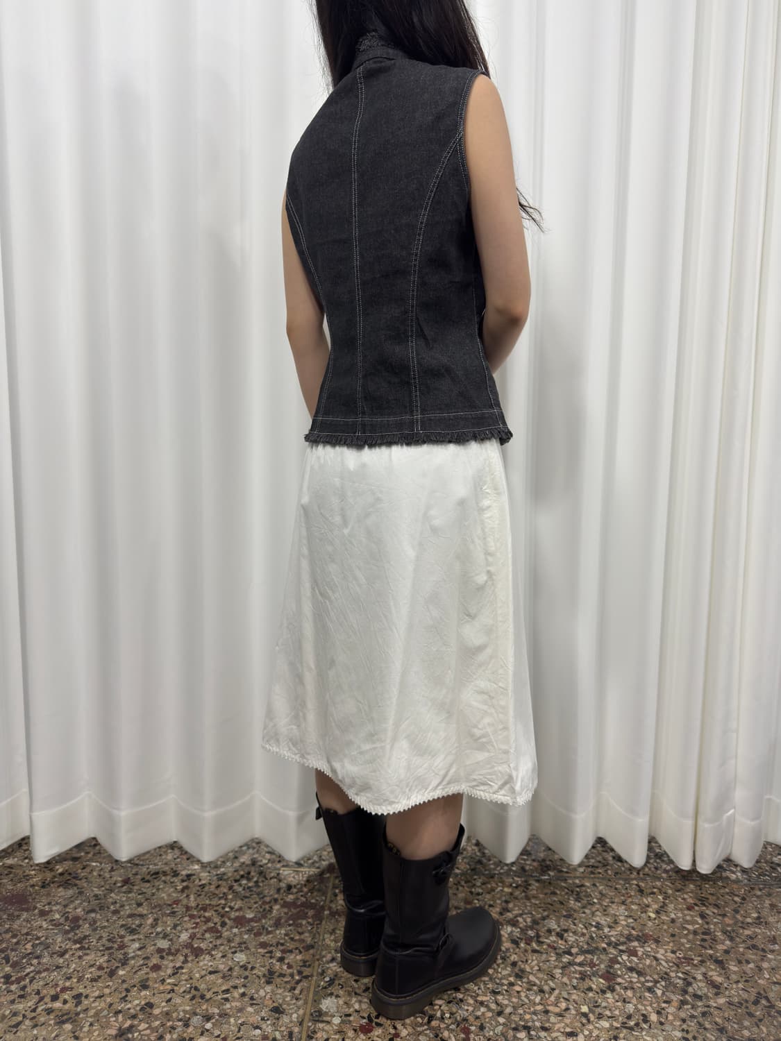 denim vest zipup 상품이미지5