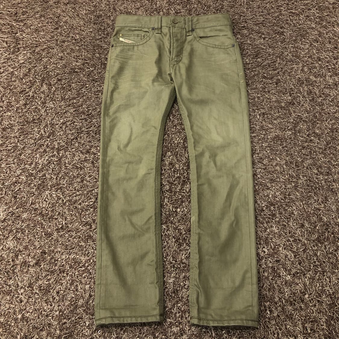 디젤 THAVAR  올리브 그린 슬림 데님 팬츠 상품이미지2