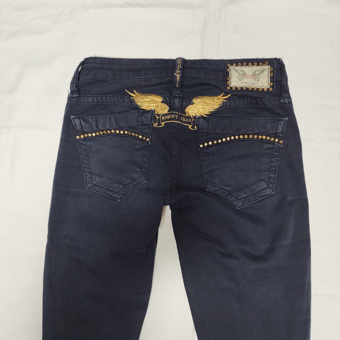 ROBIN'S Jean Y2k 보헤미안 갸루 슬림 스키니 네이비 팬츠 상품이미지4