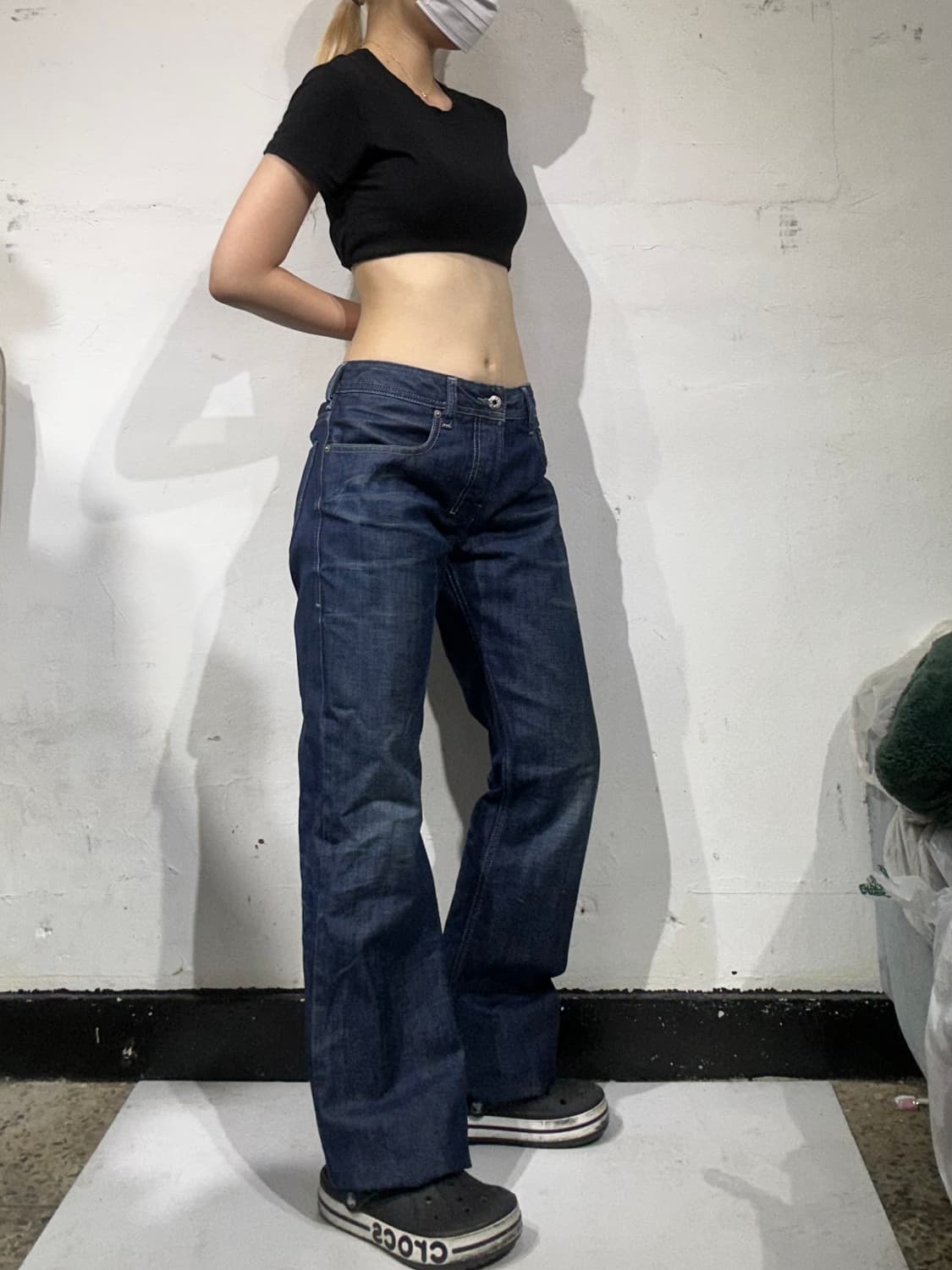 디젤 중청 와이드 데님 청바지 부츠컷 팬츠 상품이미지1