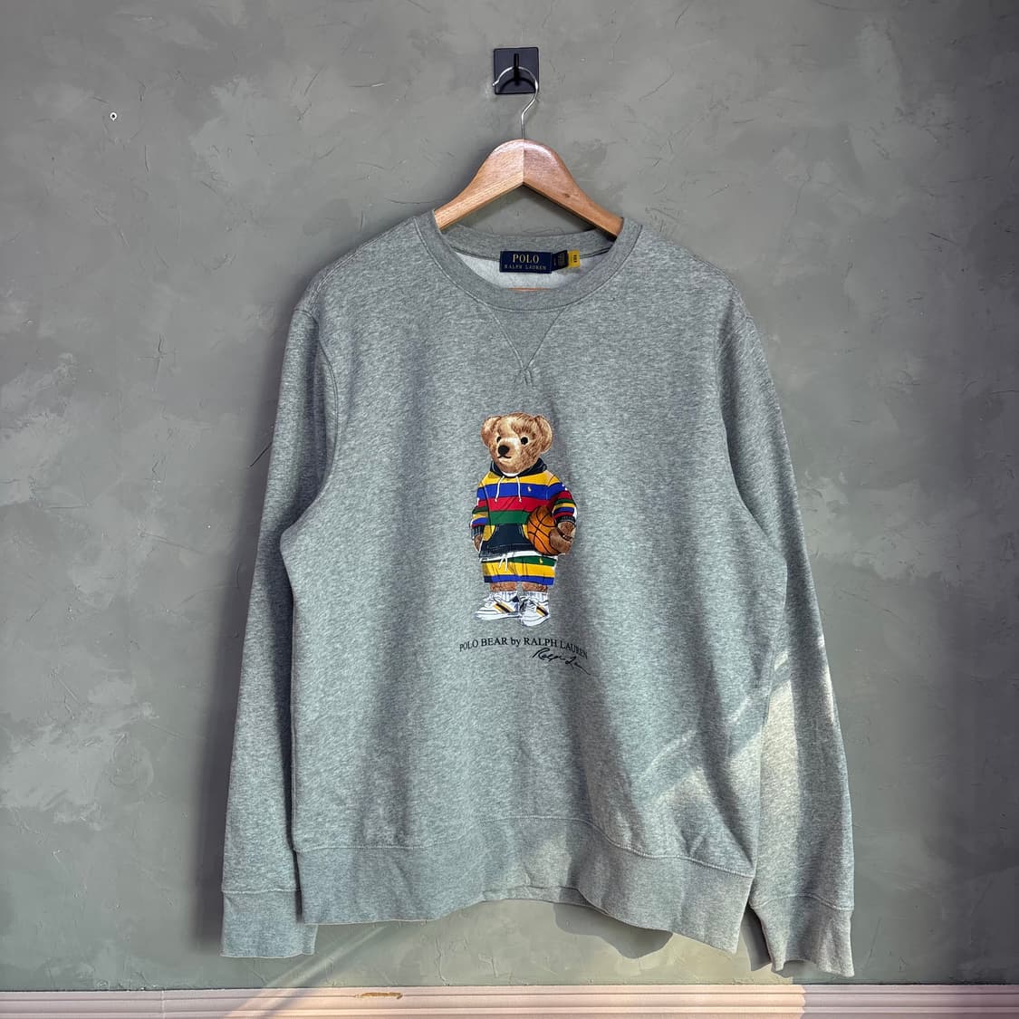 폴로 랄프로렌 베어 맨투맨 그레이 상품이미지1