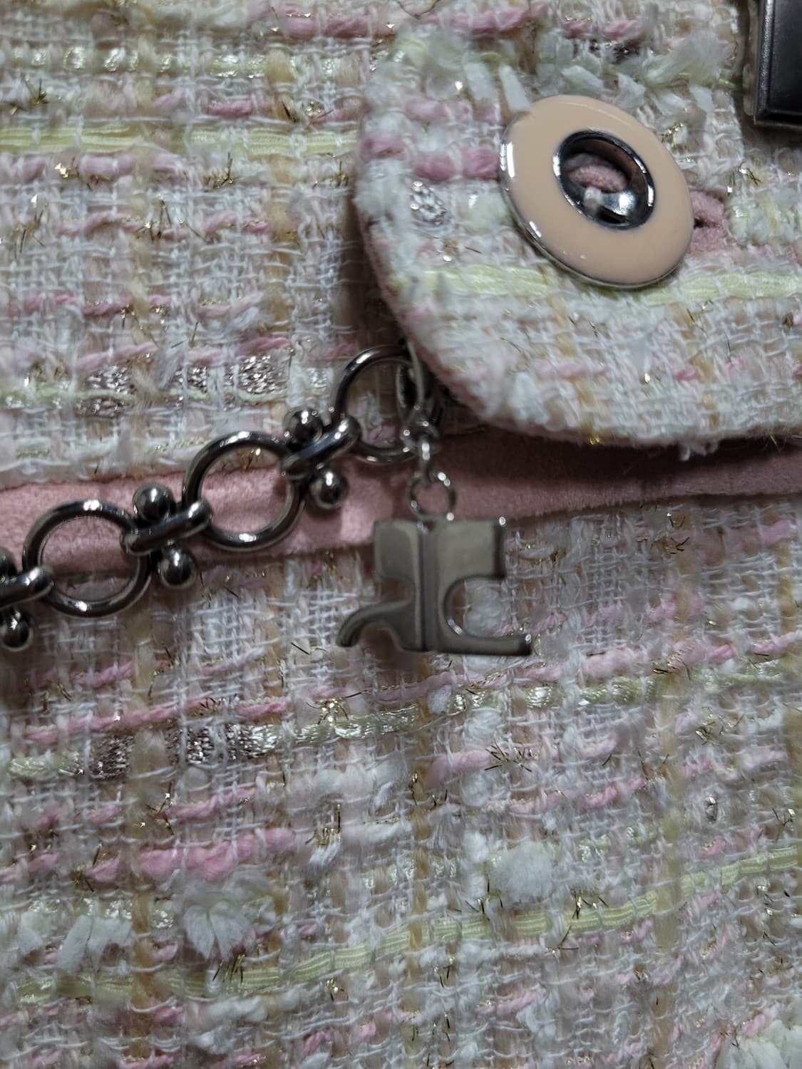 courreges 꾸레쥬 메탈로고 트위드 스커트 상품이미지3