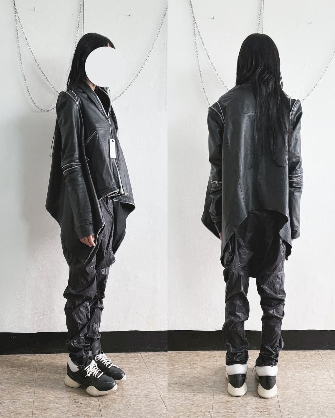 barbara i gongini 멀티지퍼 asymmetric 레더자켓 상품이미지1