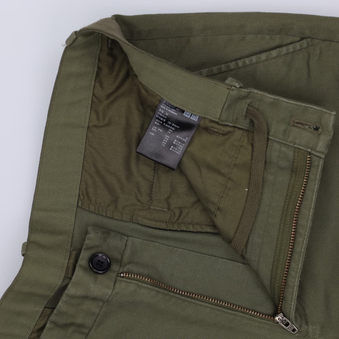 M 유니클로 밴딩 코튼 팬츠 0415H1 상품이미지4