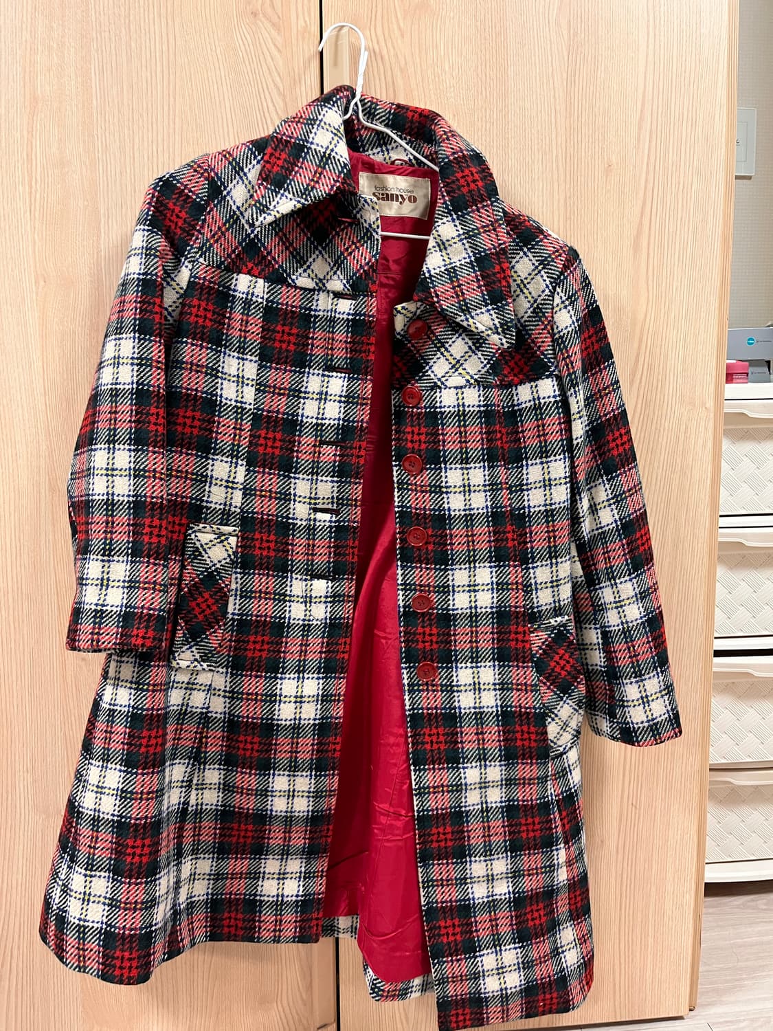 빈티지 체크 롱자켓 상품이미지1