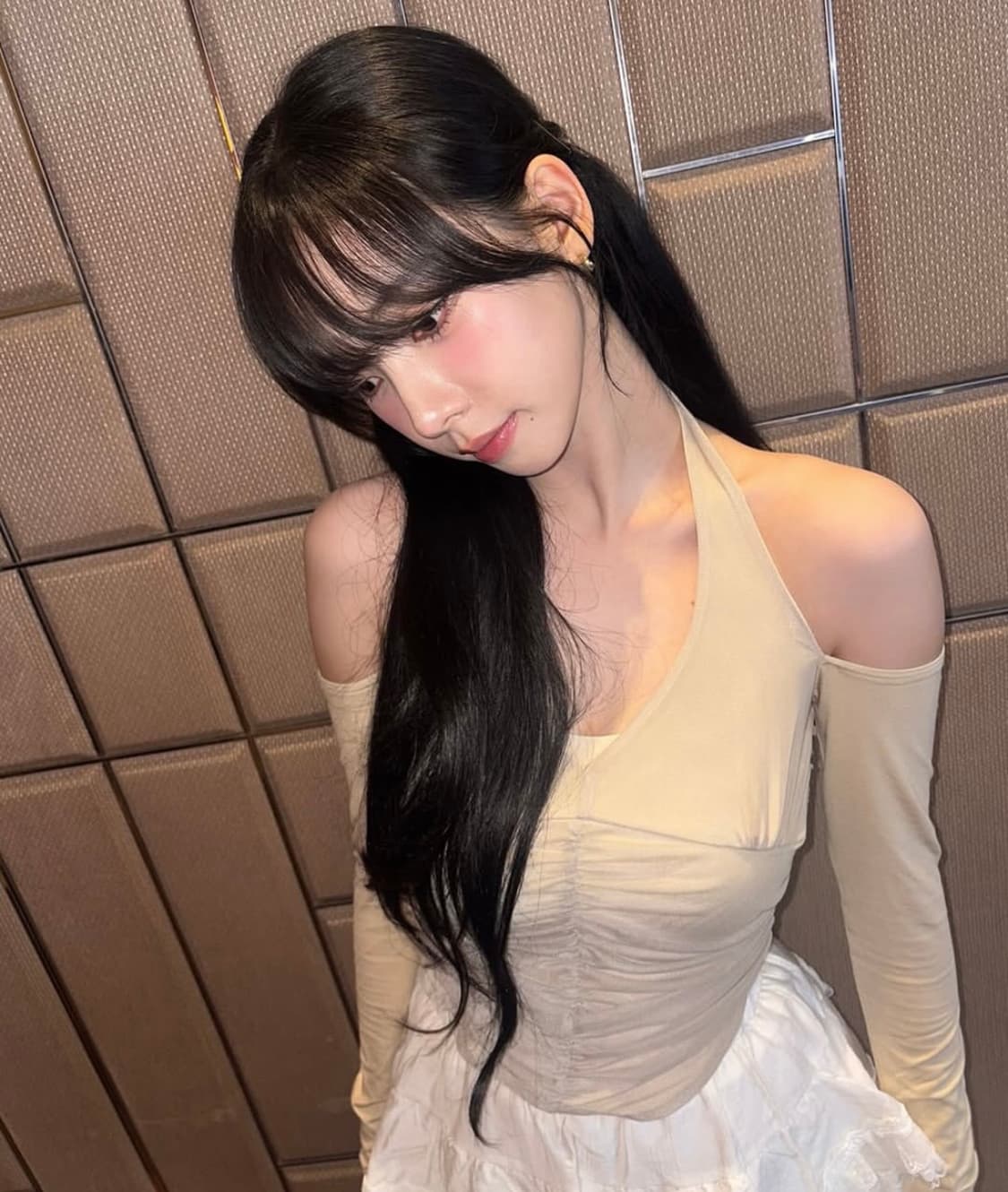 Riley Mesh Shirring Long Sleeve Top 상품이미지2
