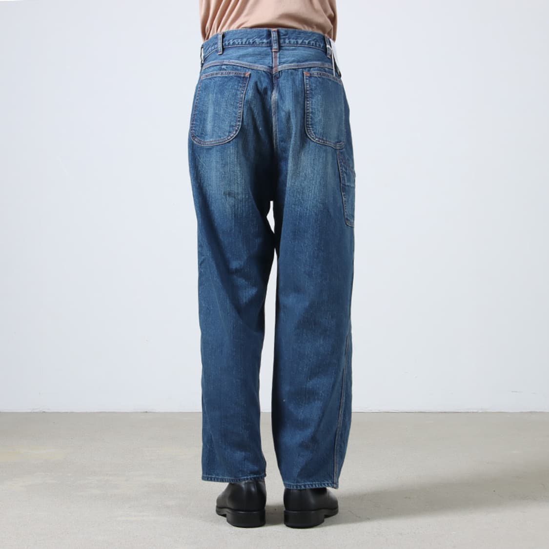 CIOTA 시오타 11.5oz 페인터 팬츠 미디엄 다크 블루 데미지 상품이미지9