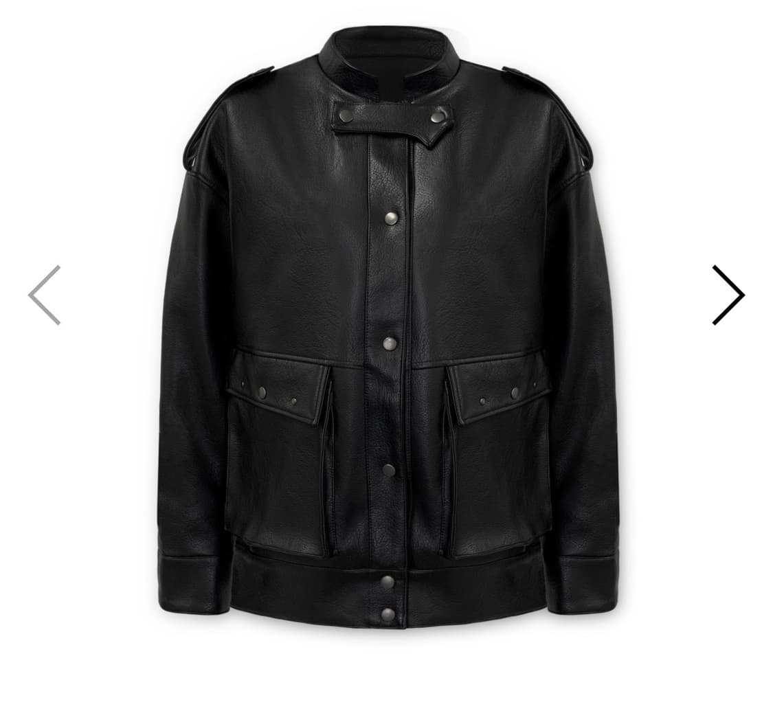 0104 공일공사 VEGAN LEATHER EPAULET JUMPER 상품이미지1