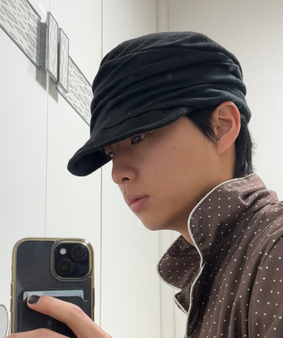 Ca4la 드레이프 와이어 니트 캡 상품이미지1