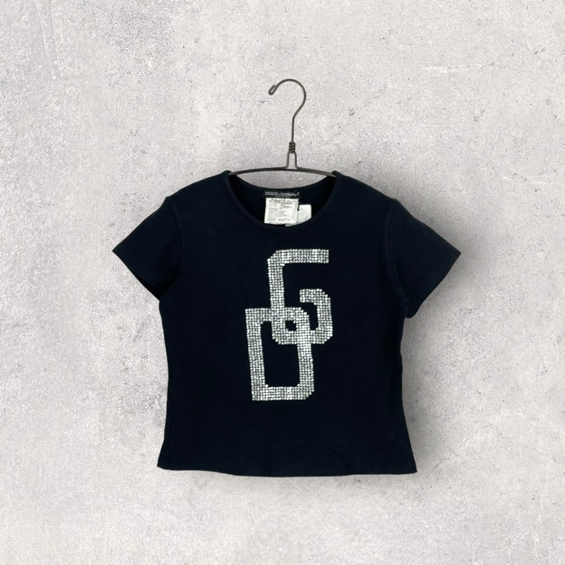 돌체엔가바나 큐빅 디테일 로고 반팔티 상품이미지1