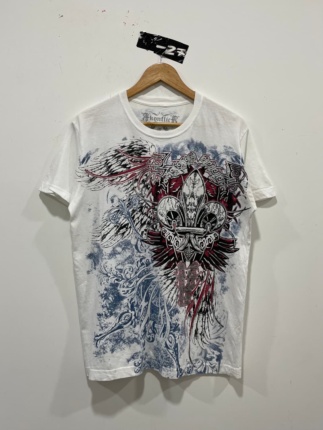 Konflic 콘플릭 Y2K 펑크 빅 프린팅 반팔티셔츠 상품이미지3