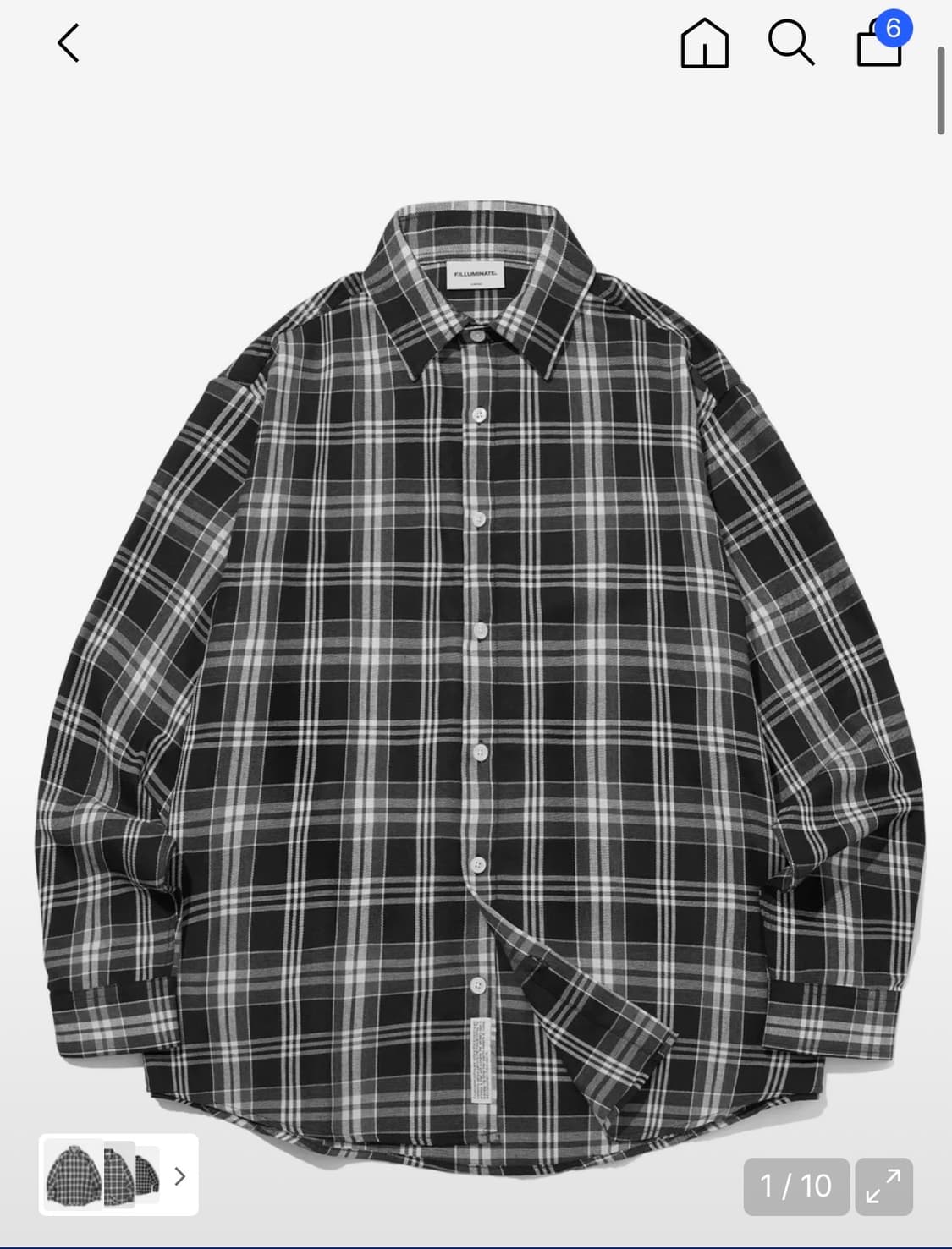 필루미네이트 오버핏 체크 셔츠 XL 상품이미지2