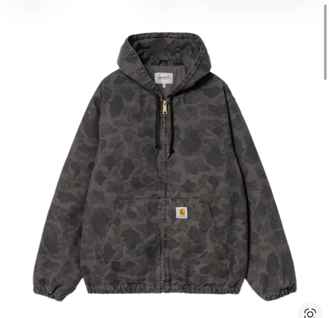 칼하트 WIP 덕 액티브 자켓 카모 덕 그린 그래파이트 가먼트 다이드 상품이미지1