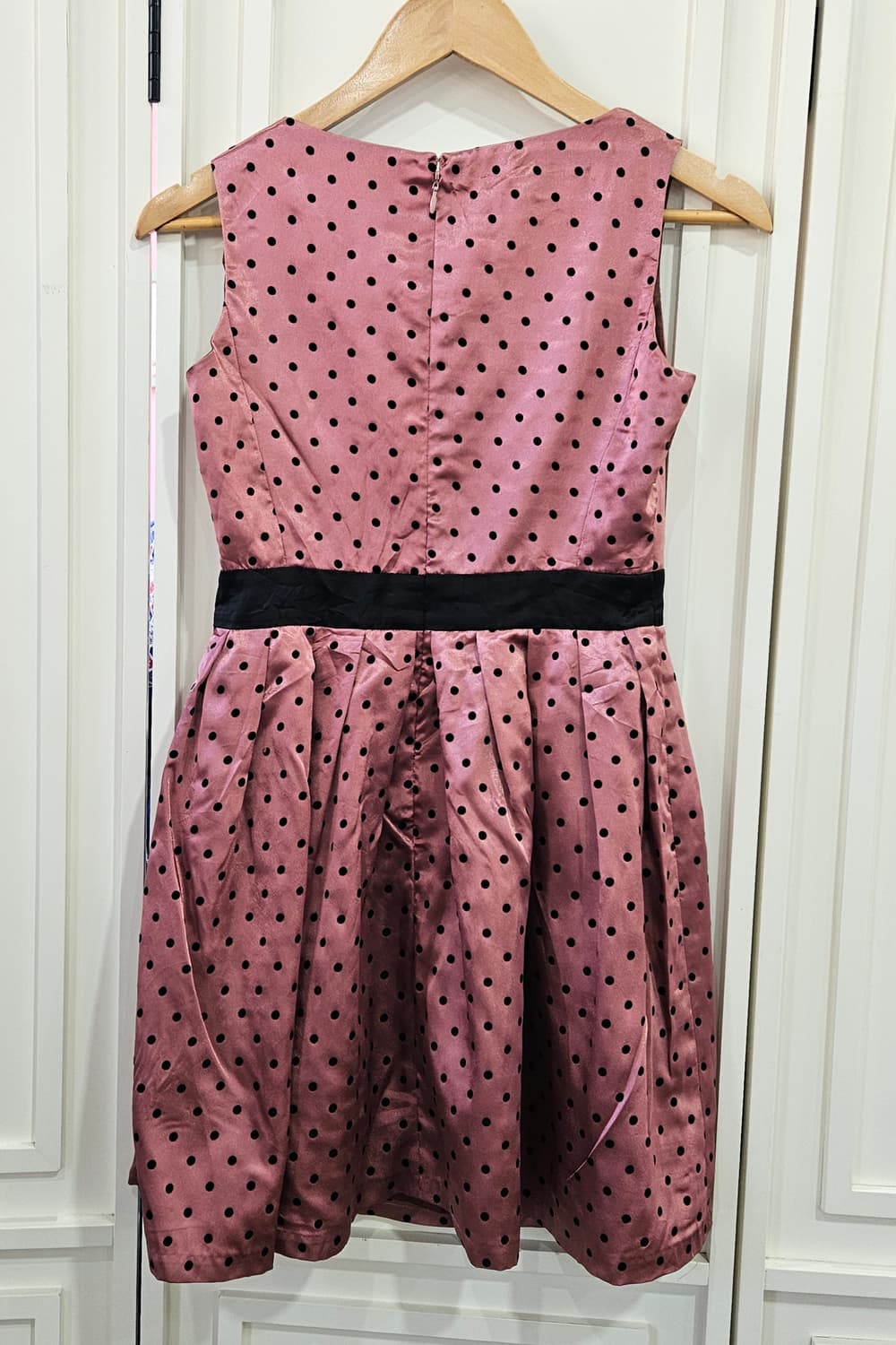 도트 리본 플레어 원피스 상품이미지5