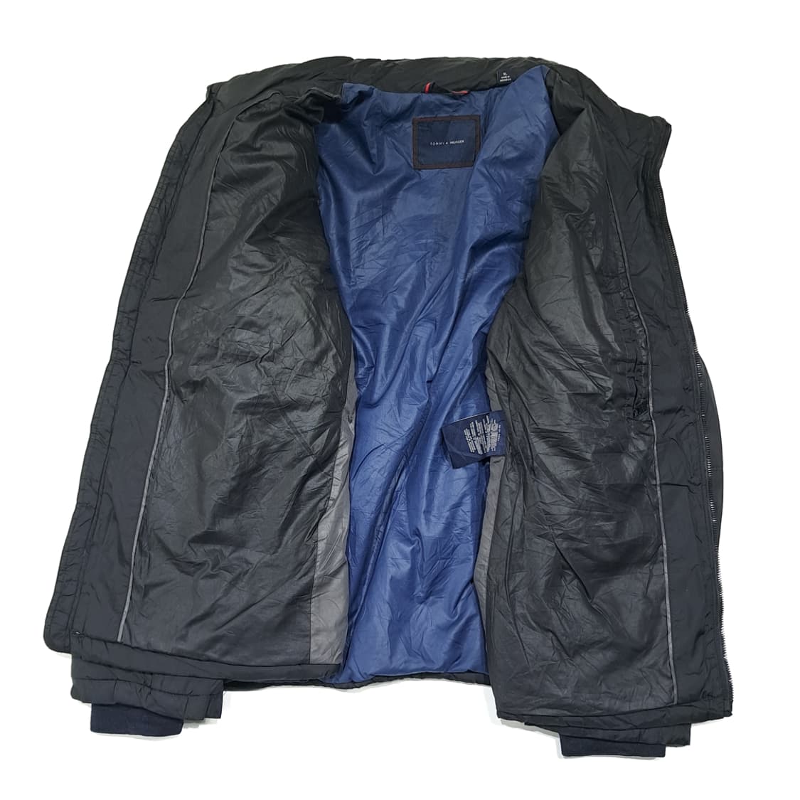 CL399 XL 타미힐피거 90s 나일론 퀼팅 블랙 자켓 아우터 상품이미지4