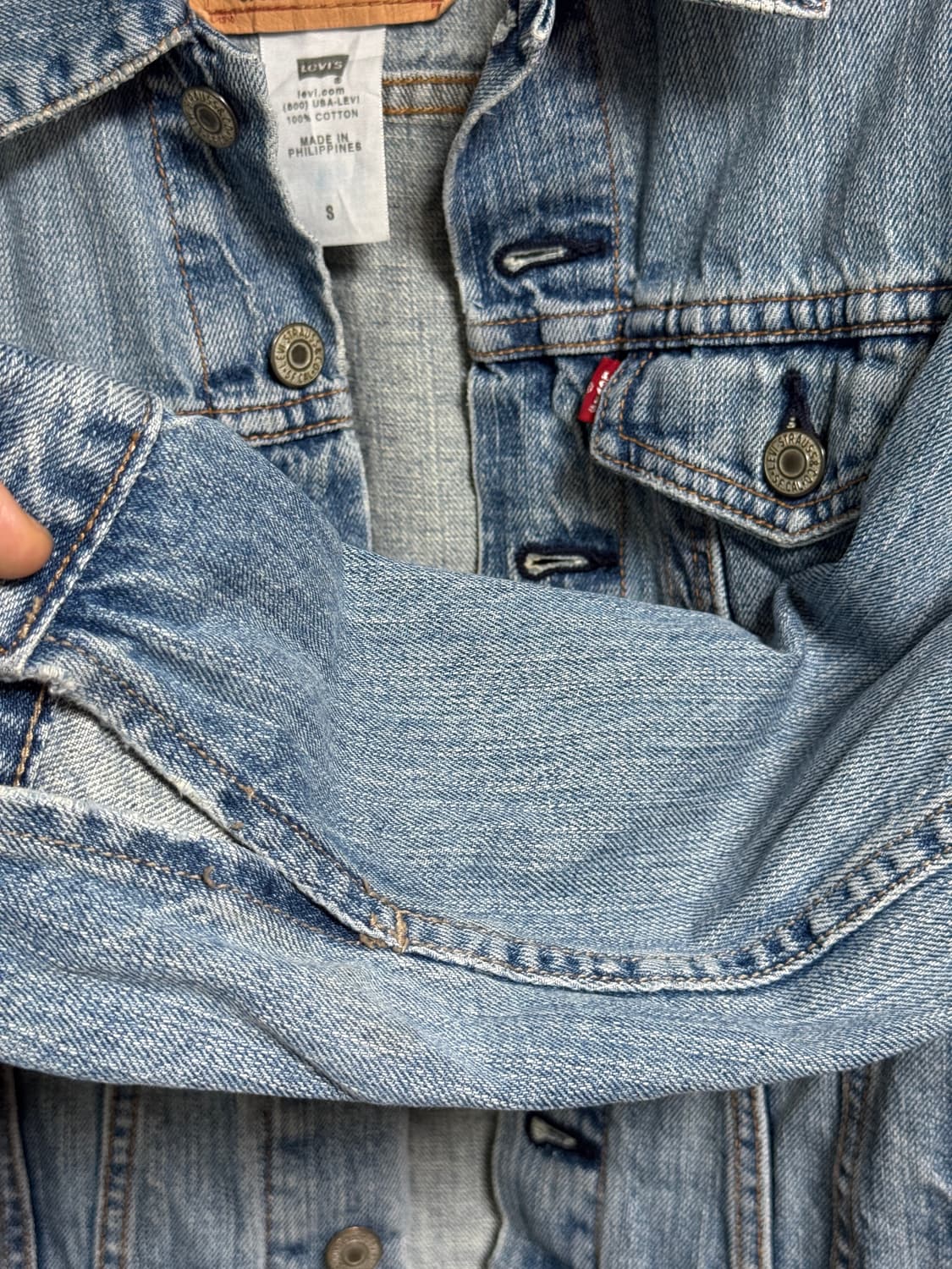 리바이스 Levi's 57511 연청 데님 자켓 S 여성용 상품이미지5